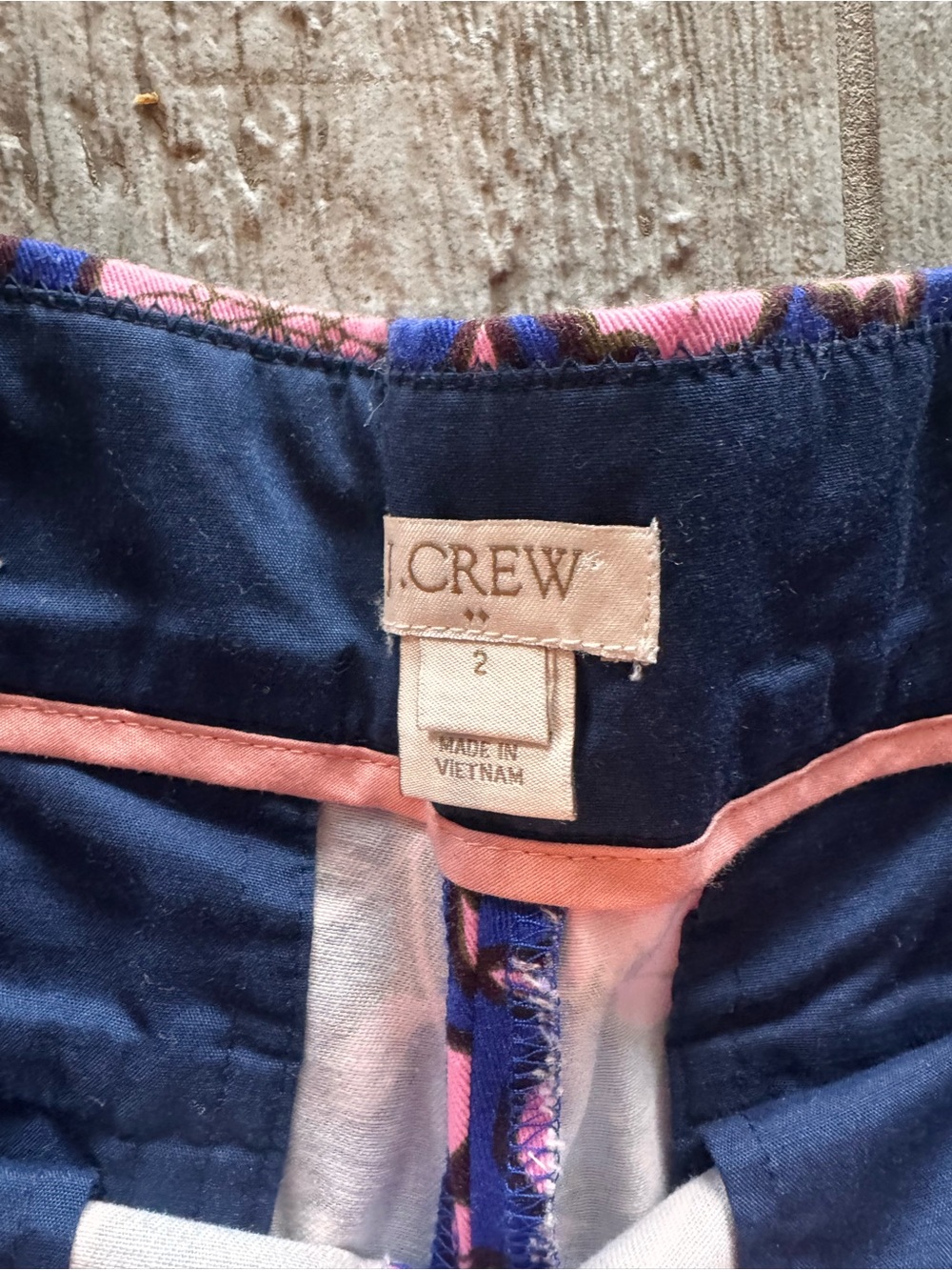 Floral Print J.Crew Shorts in Navy and Pink - Picture 4 of 5